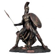 Escultura Rei Leônidas de Esparta Cor Bronze.