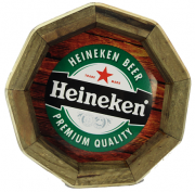 Tampa de Barril em madeira Personalizada Cerveja Heineken