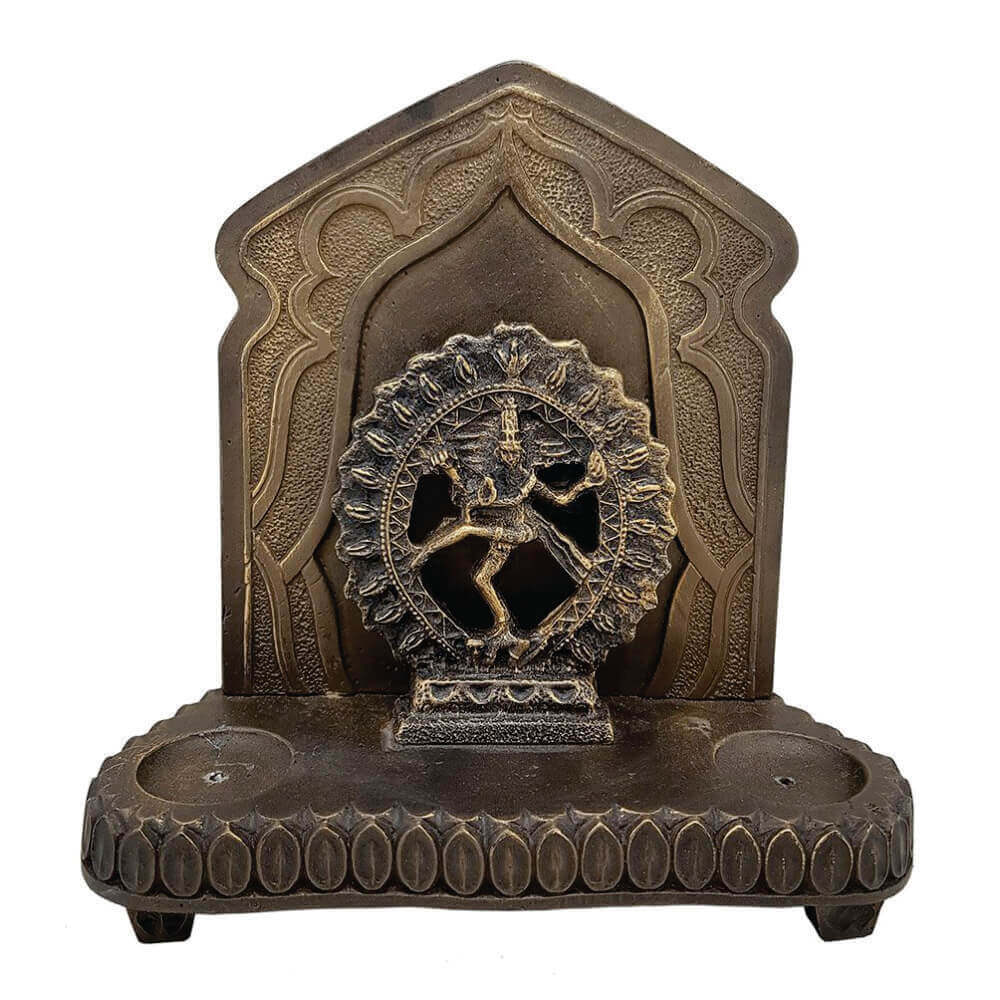 Altar Shiva Aparador Com Incensário E Castiçal Em Resina
