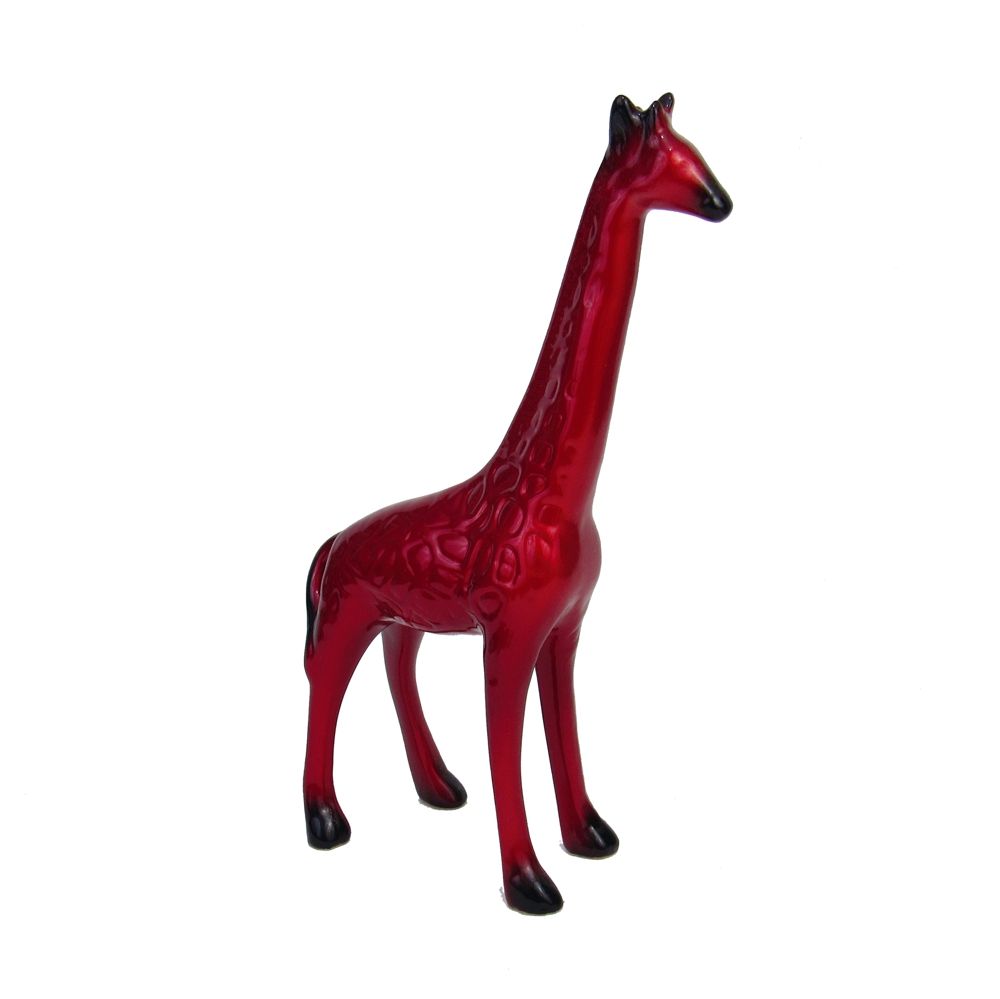 Família de Girafas em cerâmicas na cor Vermelha