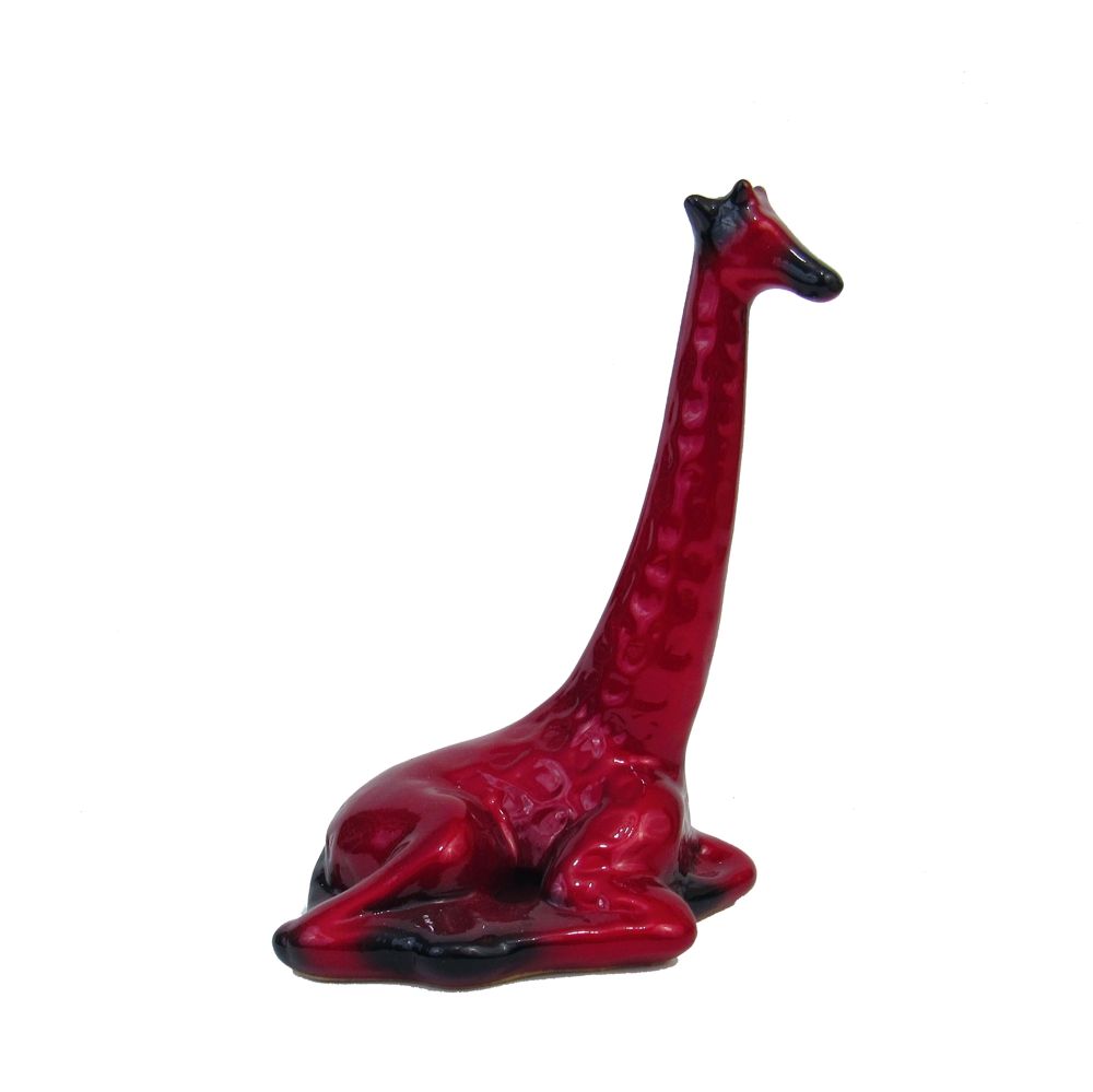 Girafa Média  em cerâmica na cor vermelha