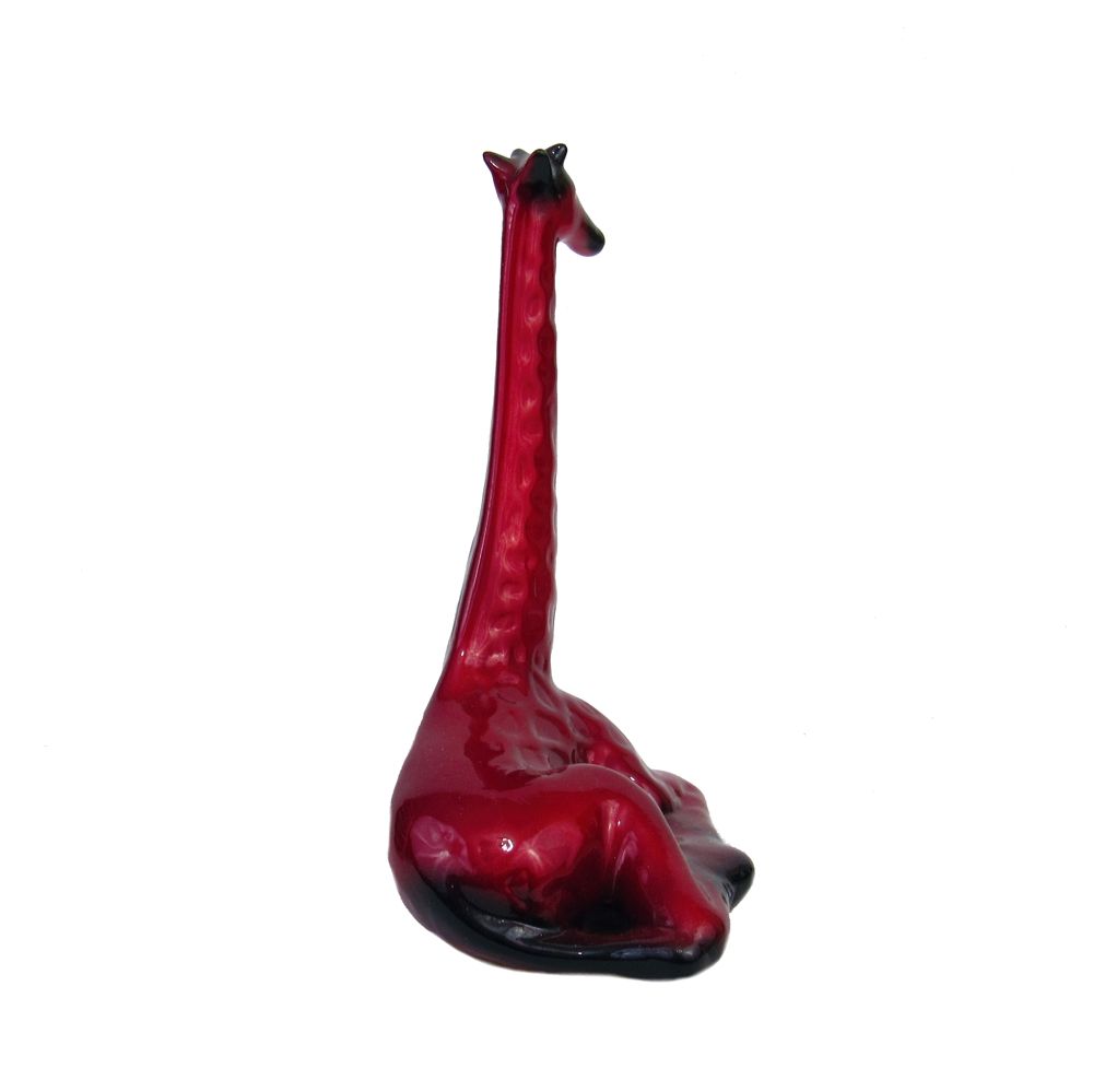Girafa Média  em cerâmica na cor vermelha