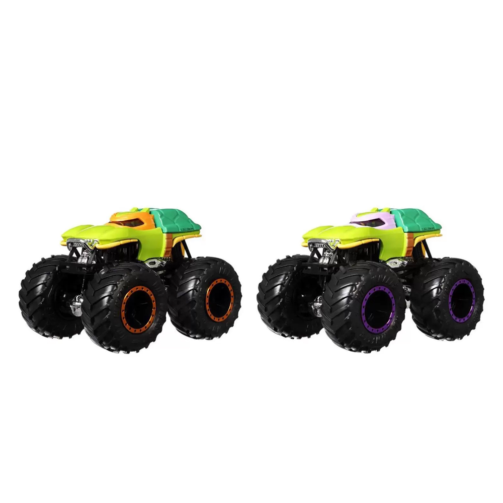 Hot Wheels Monster Trucks Demolition Doubles Michelangelo vs Donatello - Mattel - FYJ64 - GTJ53 - FL SHOP