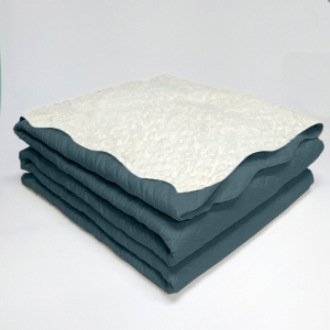 Cobertor Sheron Queen Microfibra e Sherpa Lã de Carneiro 1 Peça -  Azul