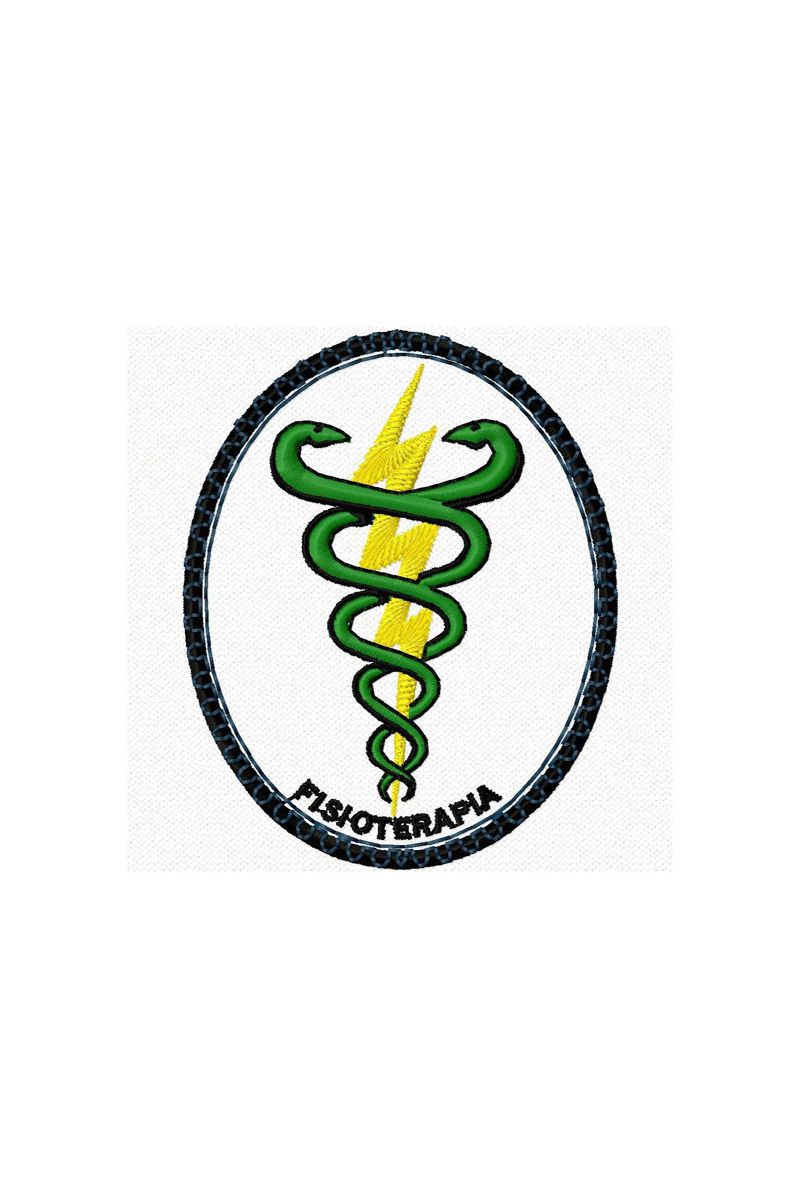 Bordado do símbolo da profissão - Fisioterapia  - Inform Jalecos