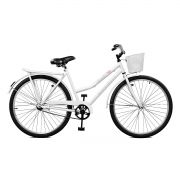 Bicicleta Master Bike Aro 26 Kamilla Contrapedal c/ Cesta Branco