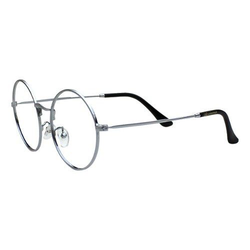 Armação para Óculos Díspar D1646 Redondo Grande Prata