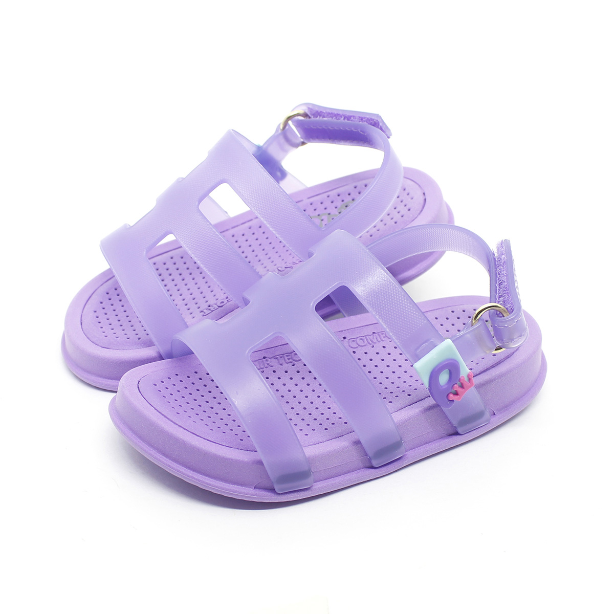 Sandália Plugt Infantil Mini Bizz Colors Lilás - Foto 1