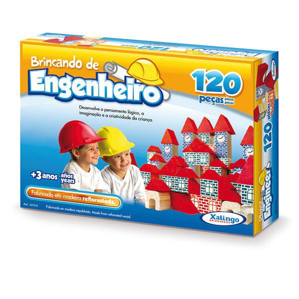 Brincando De Engenheiro 120 Peças  - Alegria Brinquedos