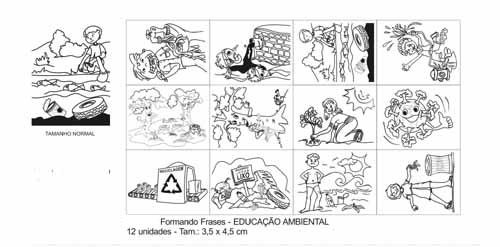 Carimbos Formando Frases E Educacao Ambiental - Alegria Brinquedos