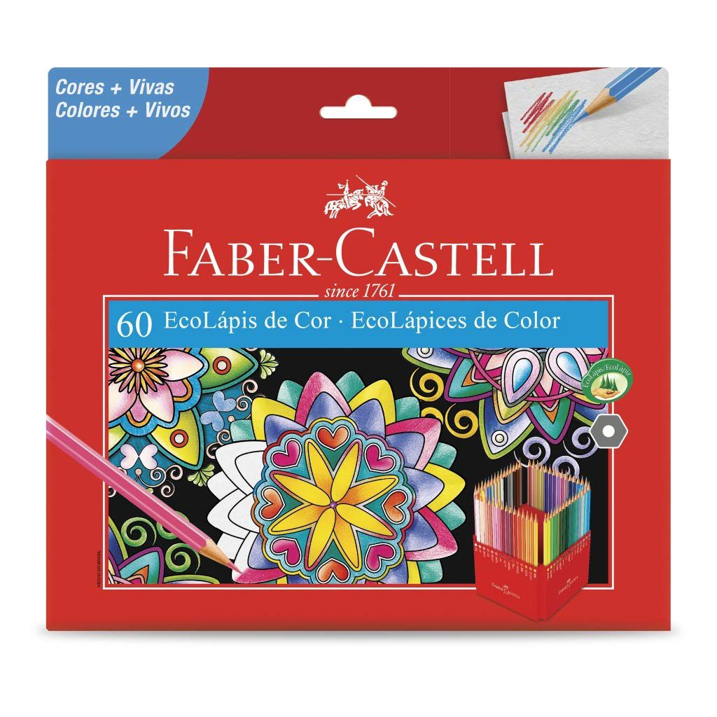 Lápis de Cor 60 Cores Faber-Castell - 120160G