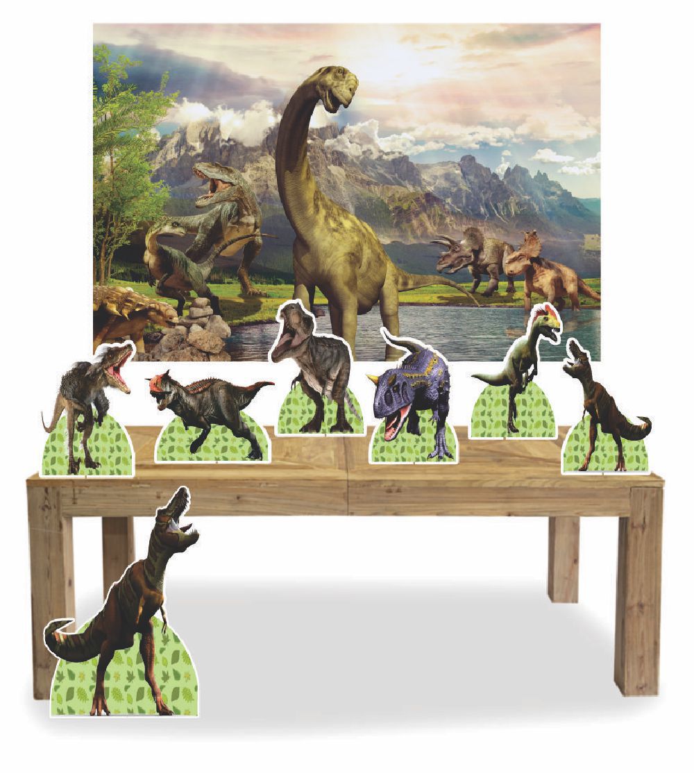 Kit Display de festa Dinossauro Modelo 2 + Painel 200x150