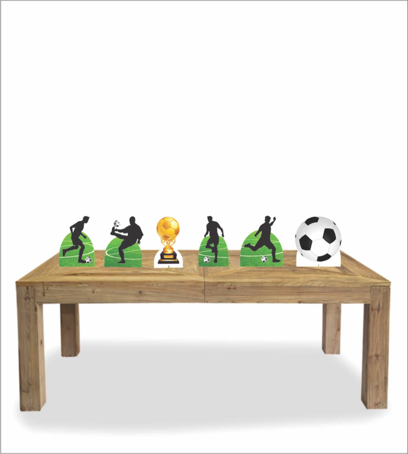 kit Display de mesa festa Futebol 6 totem 22cm