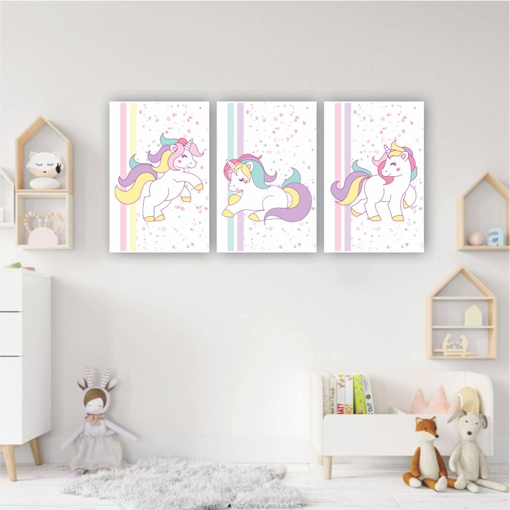 Quadros Decorativos quarto Infantil Unicornio