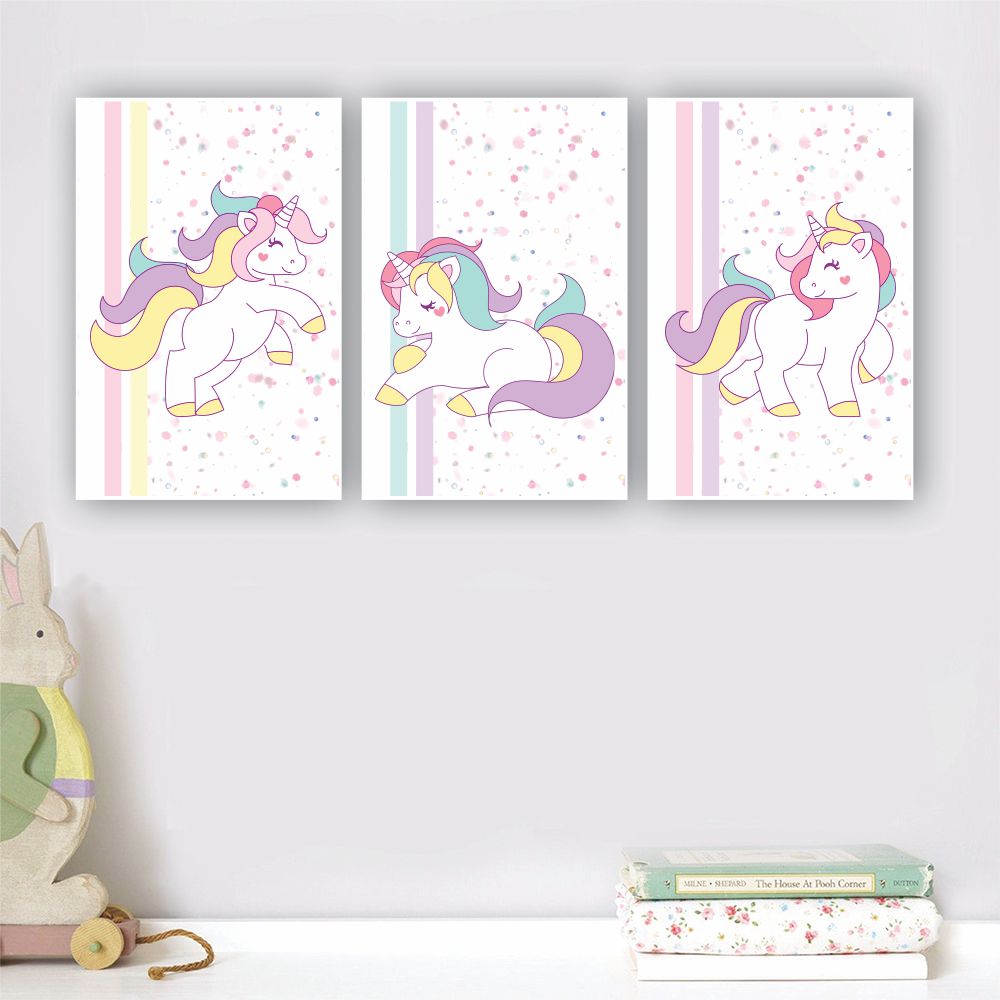 Quadros Decorativos quarto Infantil Unicornio