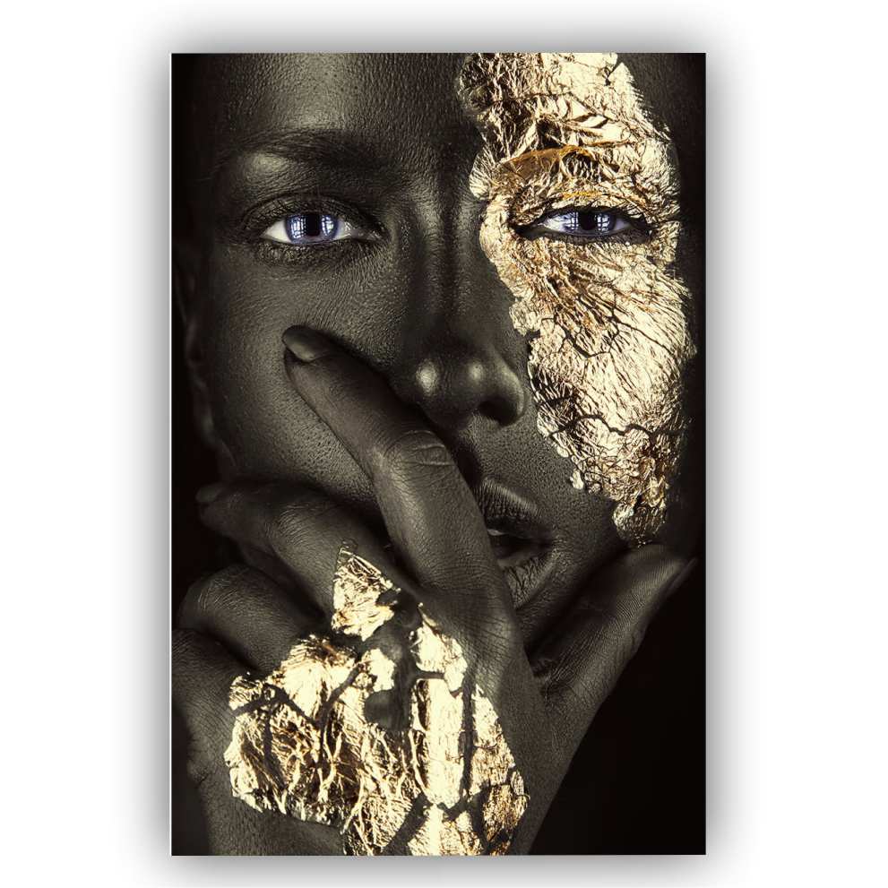 Quadros decorativos MDF Fashion Golden Flow The Black And Gold 60x40