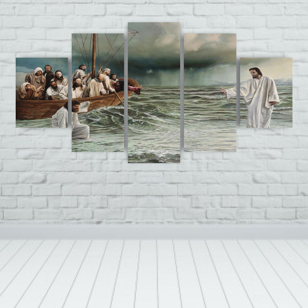 Quadros Decorativos Jesus Andando Sobre as Aguas Sala Quarto