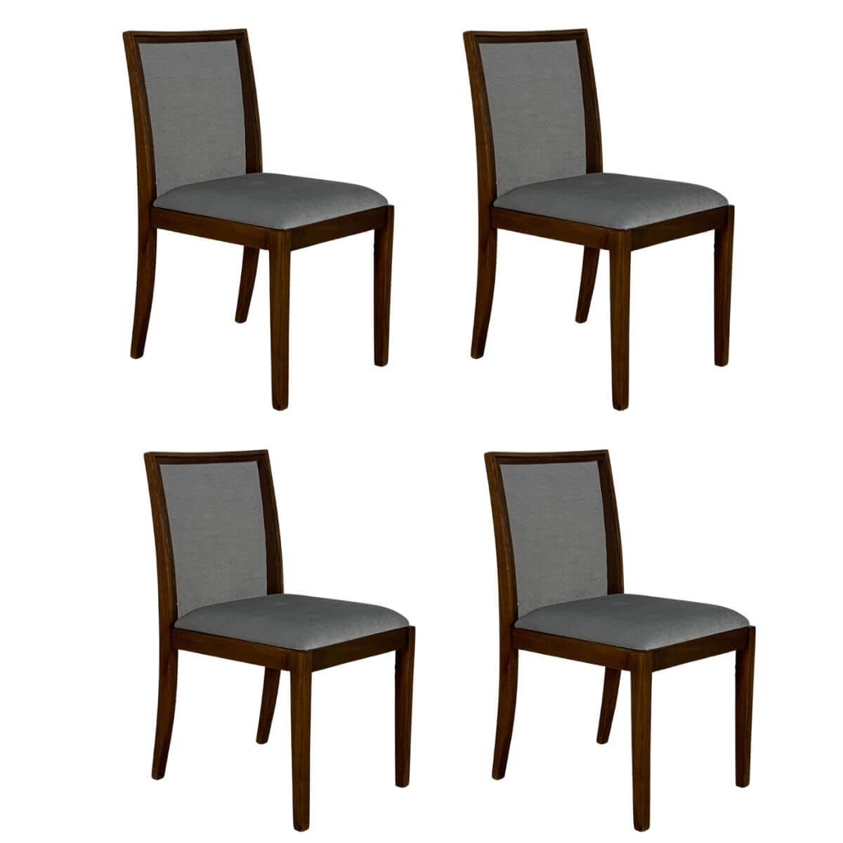 Conjunto 4 Cadeiras de Jantar Nice - Peça Única  - Formato Móveis e Decorações