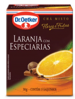 CHÁ DE LARANJA COM ESPECIARIAS DR. OETKER KIT COM 4 CAIXAS