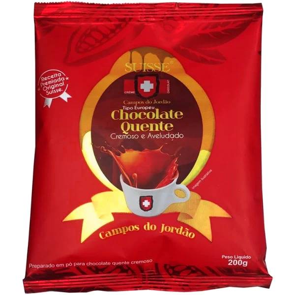 SUISSE CHOCOLAT QUENTE - TIPO EUROPEU - KIT COM 10 UN 200 GR CADA