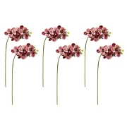 Kit em Atacado de 12 Flores Artificiais  - Orquídea de Silicone Rosa| Formosinha