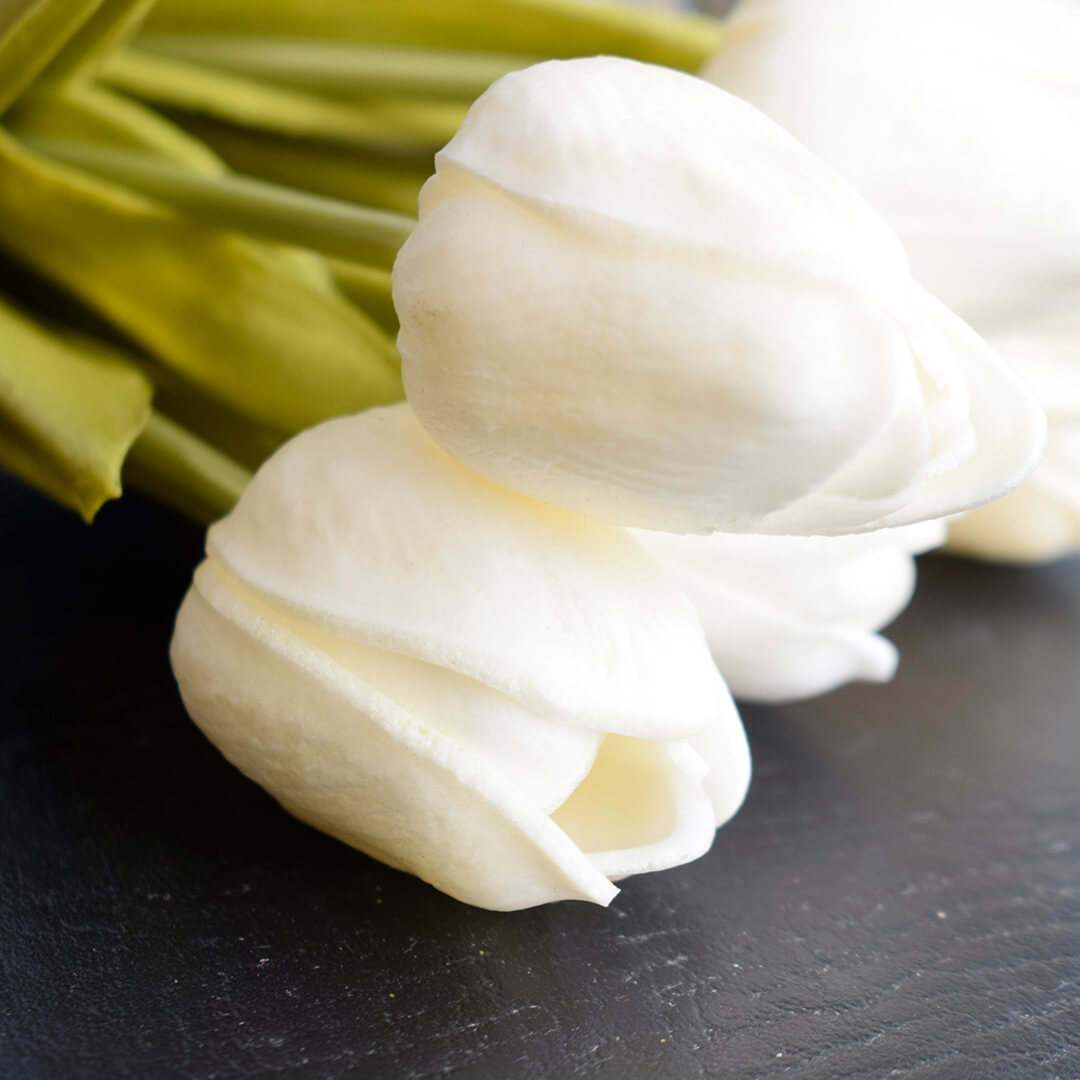 Buquê de Tulipa Artificial Branca| Formosinha