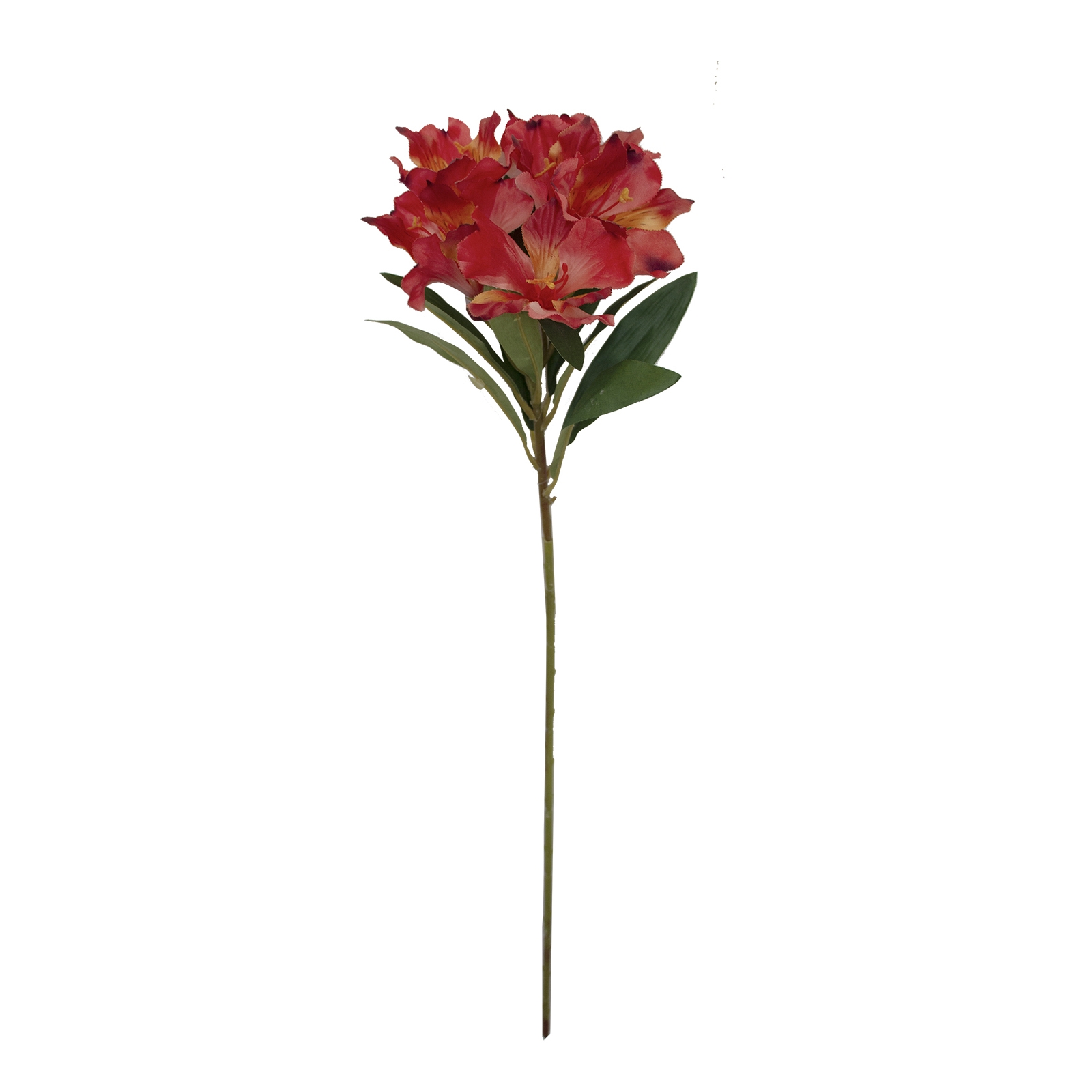 Flor Artificial Haste de Astromélia Vermelha| Linha Permanente Formosinha