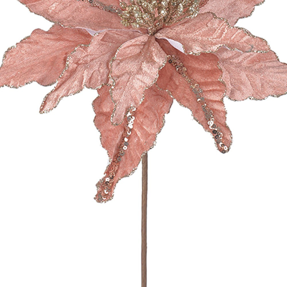 Flor de Natal Artificial Pick Rosa 19cm | Formosinha