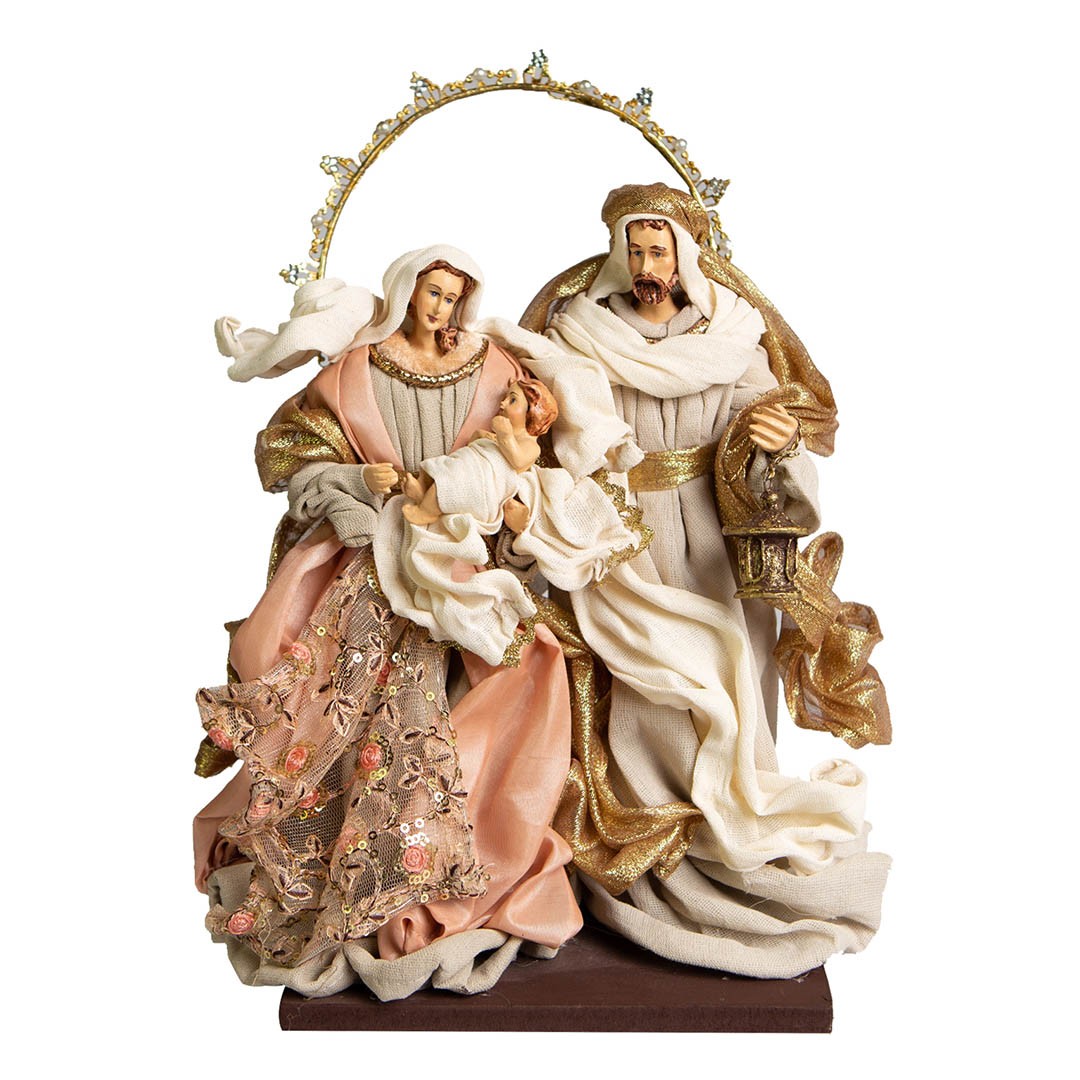Sagrada Família Rose e Dourada 26 cm | Linha Sacra Formosinha