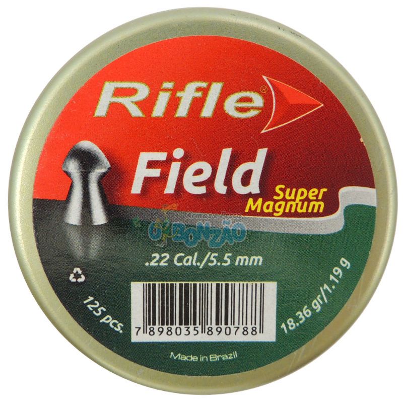 Chumbinho Rifle Field Super Magnum Cal. 5,5mm - 125 unidades
