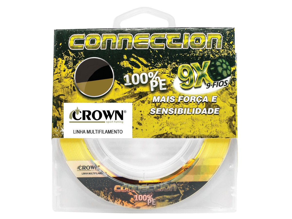 Linha Multifilamento Crown Connection 9x 0,16mm 20Lbs 150m - Yellow