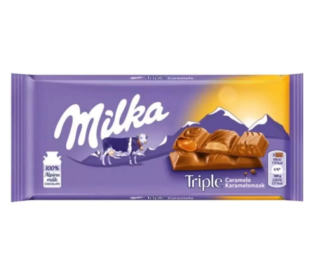 Chocolate Triple Caramel 100g - Chocolate e Caramelo - Milka