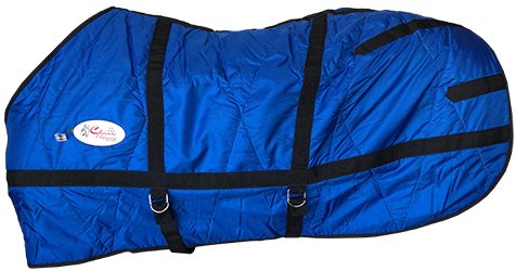 Capa Inverno para Cavalo com Cobertor Nylon Impermeável Azul Royal - Chiari Profissional