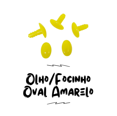 Olho/Focinho Oval Amarelo (3 pares)  - AmiMundi