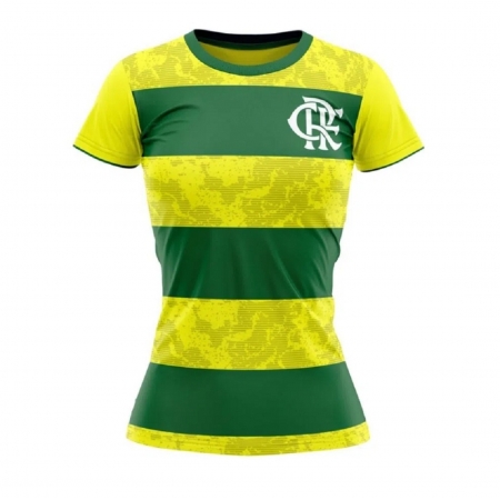 Camisa Braziline Licenciada Brasil Flamengo Borari Feminino Adulto - Ref 00100537308 Tam P ao GG
