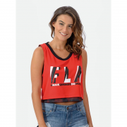 Camiseta Braziline Flamengo Corpped Feminino Adulto