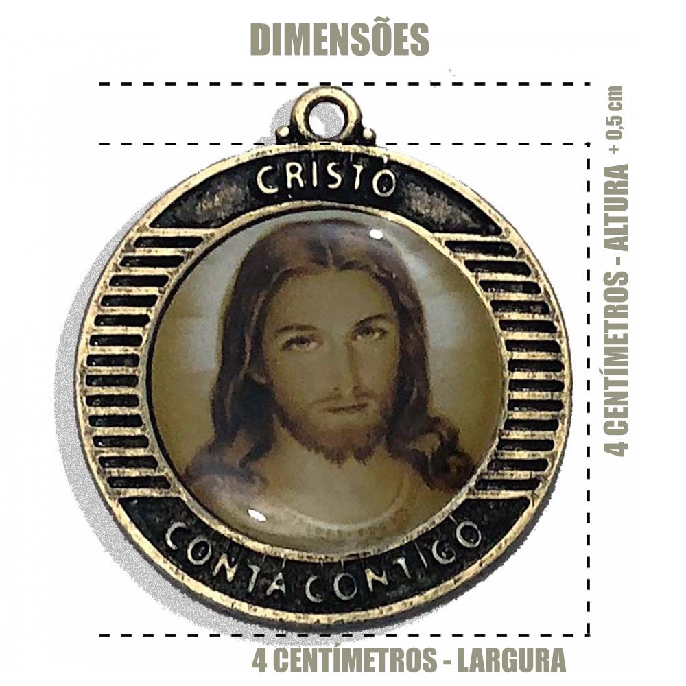 Medalha em Resina Cristo Conta Contigo  - Cursilho