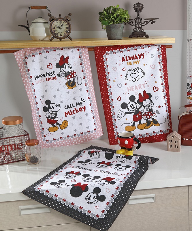 Kit Pano de Prato Tecilar Mickey e Minnie