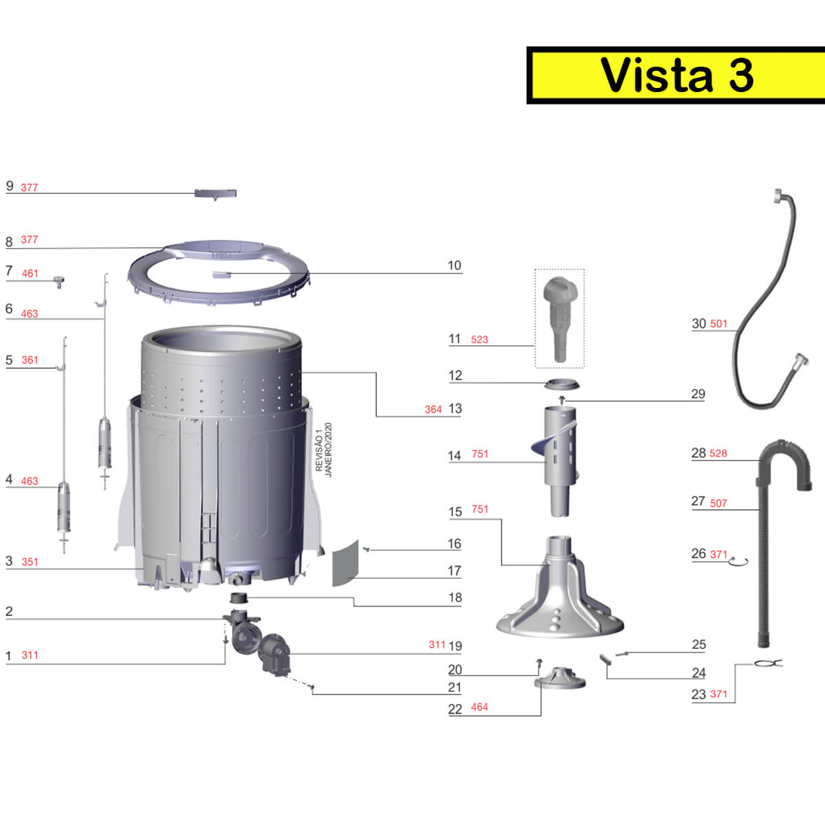 Encomenda De Peças Direto da Fábrica Para Máquina de Lavar 13kg Electrolux (LAC13)