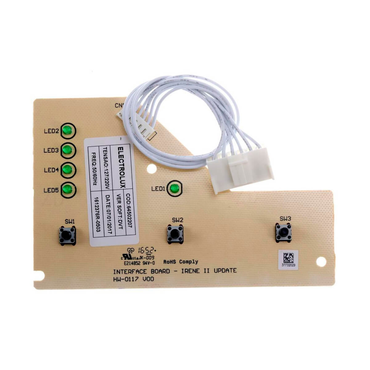 Placa De Interface Para Lavadora De Roupas Electrolux LTE12 - 64502207