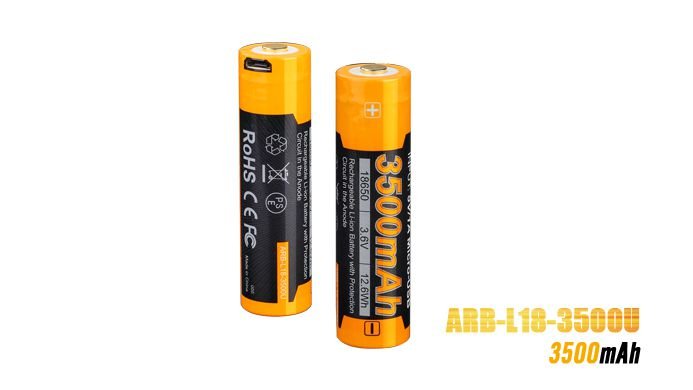 Bateria 18650 Recarregável Fenix - ARB-L18-3500U