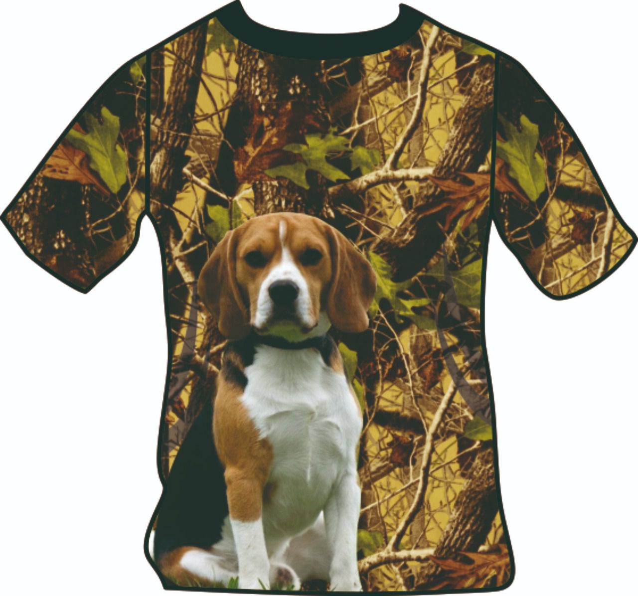 Camiseta manga curta camuflado cachorro infantil