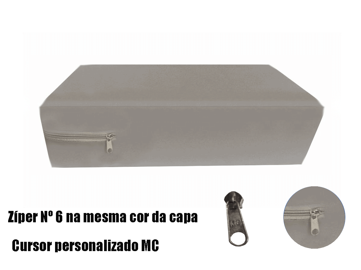 Capa colchão Solteiro Cinza impermeável  - CarroCasa