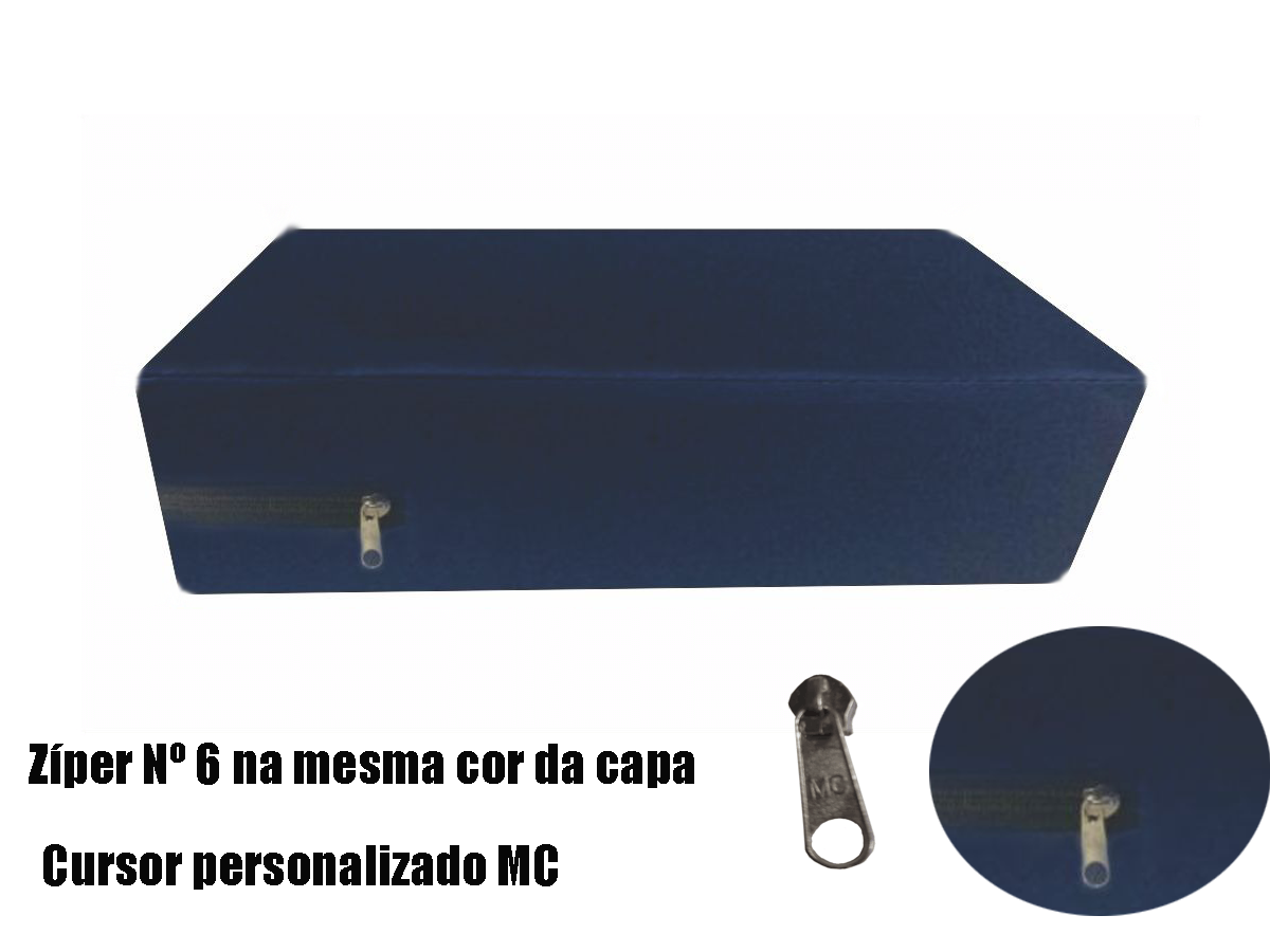 Capa Colchao Solteiro Hospitalar Impermeavel Medida Especial - Azul Marinho  - CarroCasa