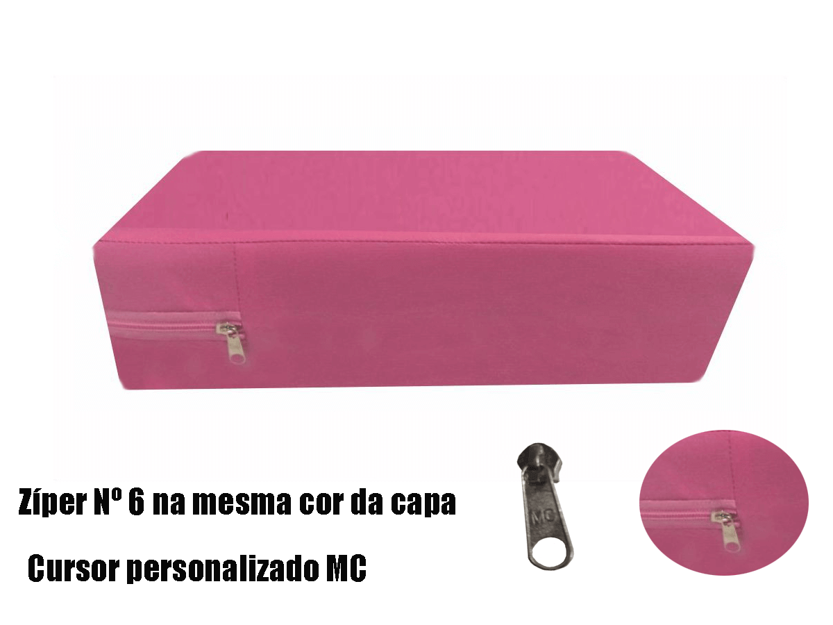 capa hospitalar  para colchão de casal na cor pink fechamento em zíper  - CarroCasa