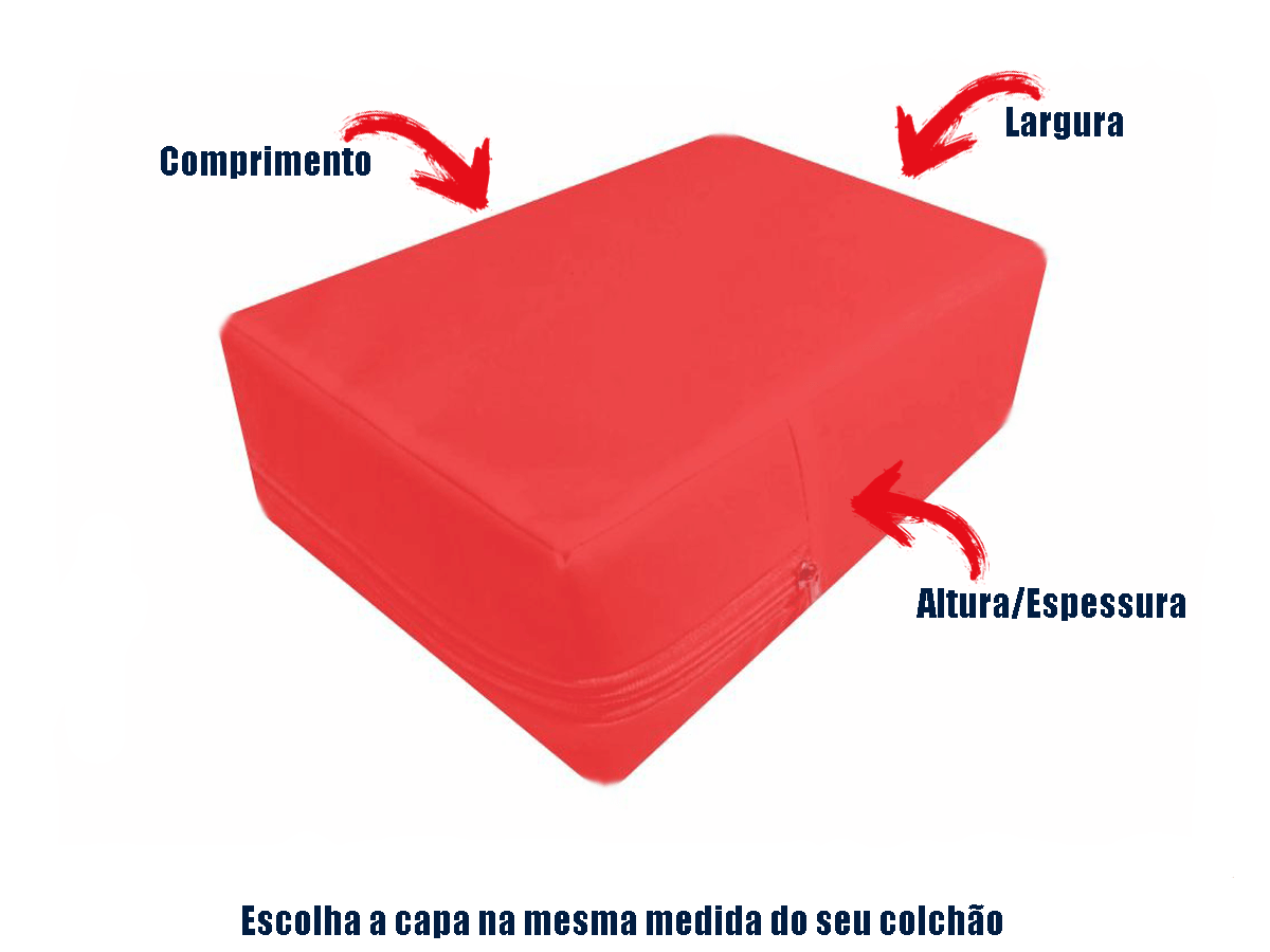 Capa Para Colchão Berço Mini Cama Impermeável Vermelha  - CarroCasa