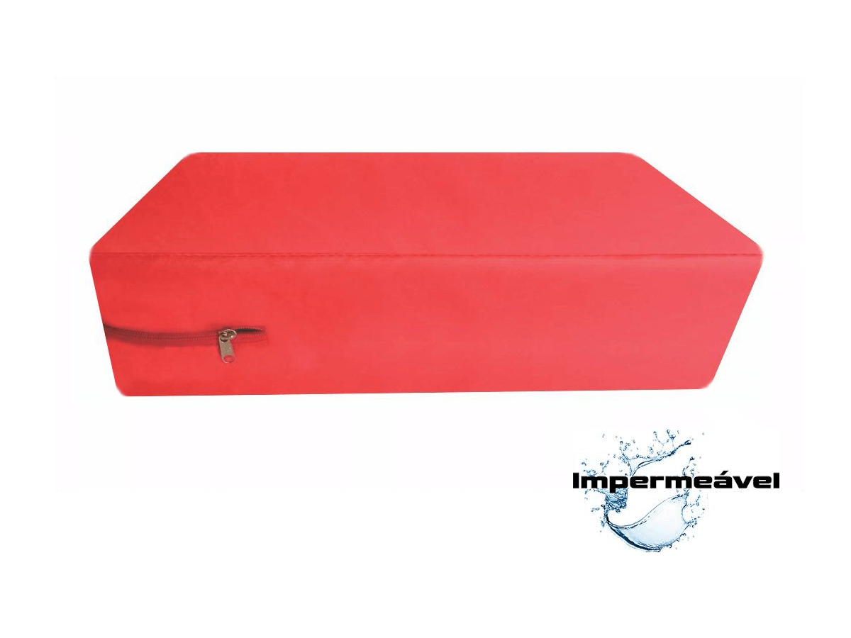 capa para colchão queen impermeável com zíper cor   Vermelha  - CarroCasa