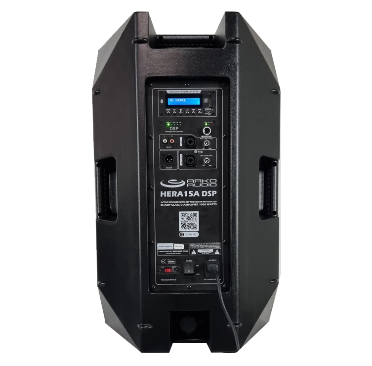 Caixa Multiuso Ativa 15 Polegadas 1000Watts Com DSP, Bluetooth & Usb - Hera15A Dsp - Arko Audio