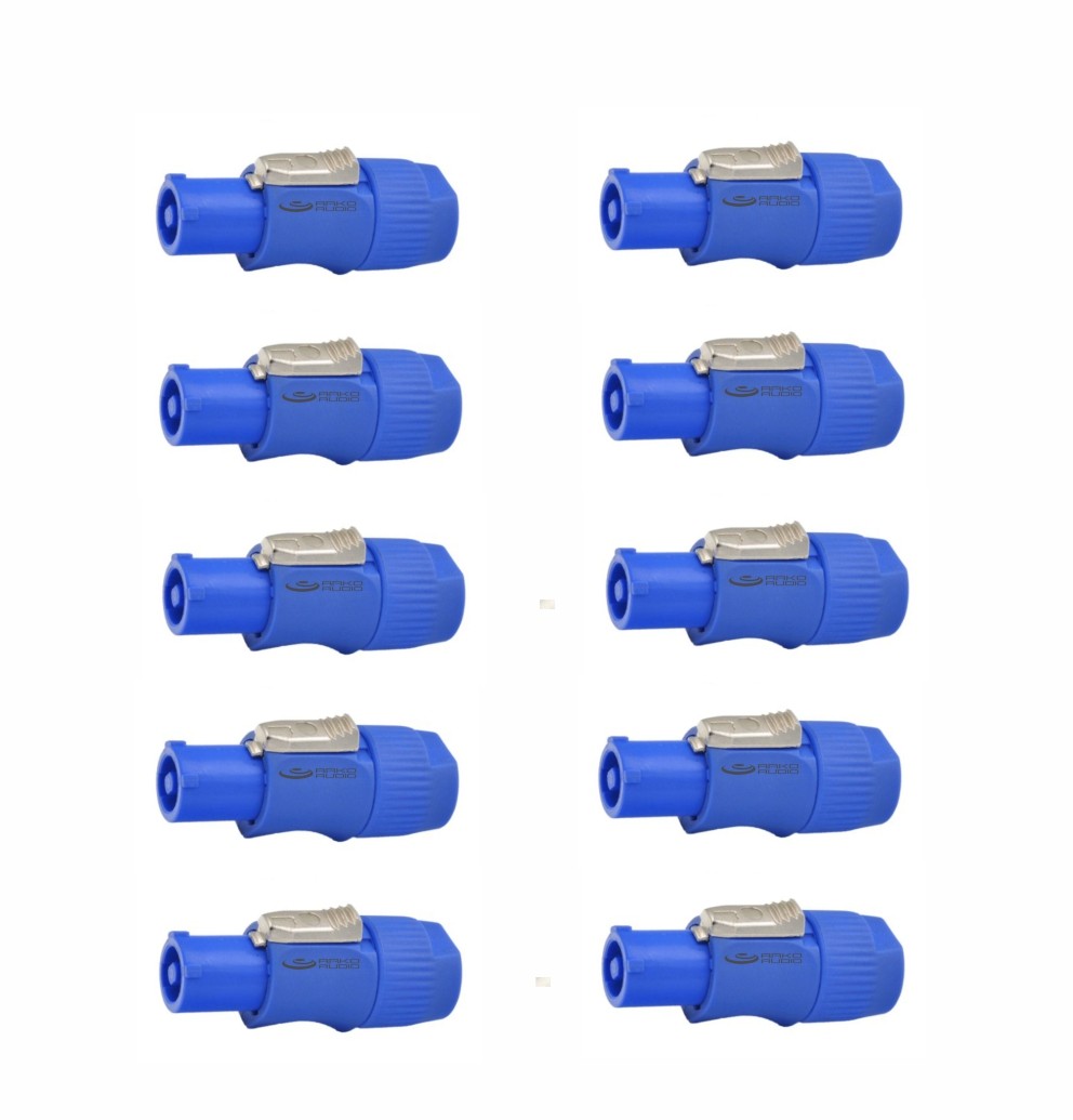 Imagem do Produto Kit Conector Powercon Azul De Linha Com 10 Unidades - K10PWCAL - Arko Audio