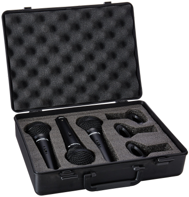 Imagem do Produto Kit De Microfone Para Voz Com 3 Unidades Com Chave E Maleta Para Transporte - Dm800Kit - Proel